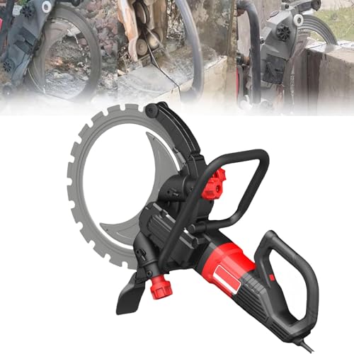 Sierra Trépano para Hormigón 8900W, 30cm De Profundidad De Corte, Velocidad 3000 Rpm, Sierra Circular Eléctrica para Hormigón, para Granito, Porcelana, Madera,Brushlessringsaw