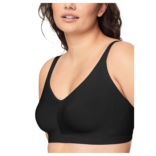 Warner's womens Easy Does It Underarm Smoothing With Seamless Stretch Wireless Lightly Lined Comfort Rm3911a Bra, Rich Black, Large US