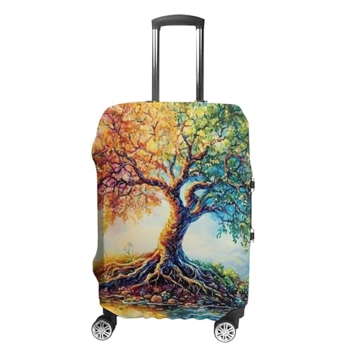 Life Rainbow Tree Luggage Covers Washable Travel Suitcase Cover Elastic Baggage Protector