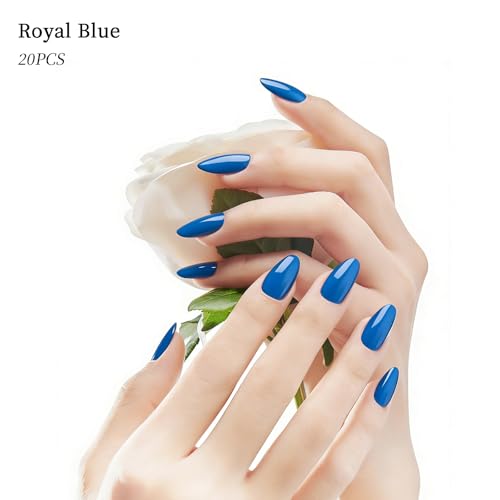 SZSYD Semi Cured Gel Nail Strips, Royal Blue, 20 Gel Nail Stickers — view 5