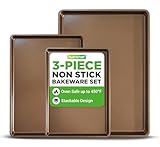 RÉSISTANT AU FOUR JUSQU'À 230 °C : La batterie de cuisine de qualité professionnelle de qualité restaurant est fabriquée en acier au carbone avec un revêtement métallique attrayant et élégant. Résistant au four jusqu'à 230 °C, il prévient la déformation après une utilisation répétée pour durer toute une vie.