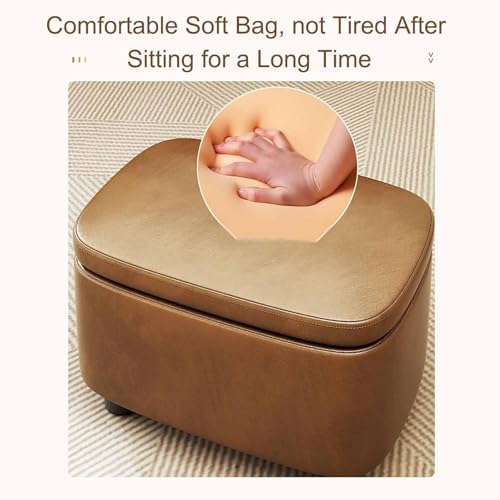 Pouf rond moderne et banc à chaussures compact pour entrée et salon - 8