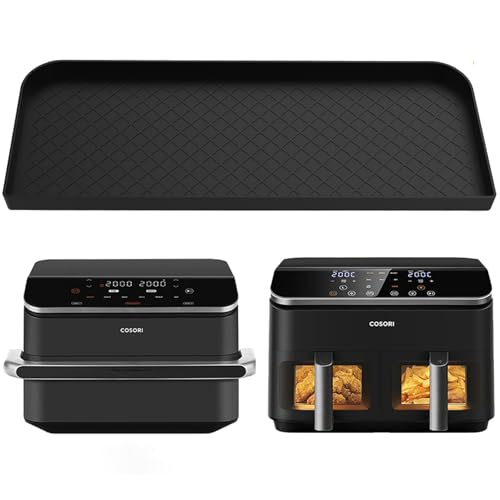 Airfryer - Friggitrice ad aria calda, 8,5 l, 10 l, Dual Blaze Twinfry, in silicone, multifunzione, antipolvere, facile da pulire