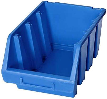 2 x Ergo L+ Blue box Plastic Parts Storage Stacking Picking Bins 170x240x126
