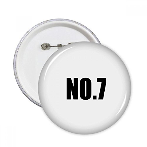 Badge broches rondes vêtement Lucky N ° 7, bouton décoration XXL multicolore pour customisation