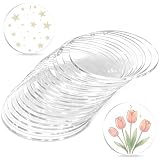 20 Stück Acrylscheibe Rund mit Loch - 2mm Stärke, 6cm Durchmesser - Transparente Acrylplatten Rohlinge für Anhänger, Schlüsselanhänger, Gravur, Malerei, Bastelanhänger und Kreativprojekte