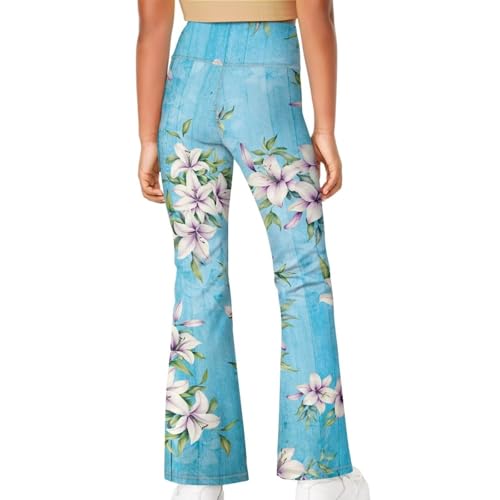 Toddler 5-14Y Girl Bell Bottoms Easter Spring Yoga Pants for Party Plus Size Flare Leggings for Vacation2