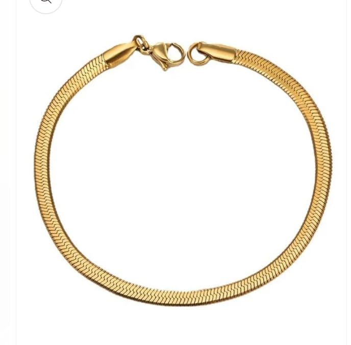 Image of Elegant Snake Chain Bracelet for Men & Women | Premium Finish Flexible Chain Design | Fashion Accessory with Secure Lobster Clasp for Stylish Look