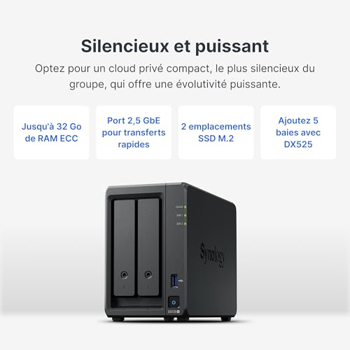 Image of Synology DiskStation DS1525+ NAS /Storage Server Ryzen Embedded V1500B 8 GB DDR4 0 TB - Black