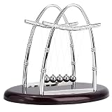 Fdit Classic Newton Cradle Balance Balls 5 balles à Pendule illustrent Les lois de Newton avec des balles pivotantes Physique Science Puzzle Desk Decor pour la Maison et Le Bureau(2#)