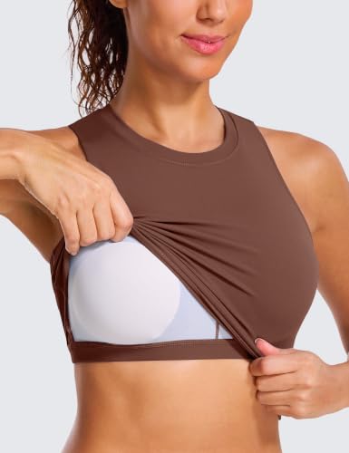 Image of Natural Feelings Nudi Sports Bras for Women Removable Padded Yoga Tank Tops Sleeveless Fitness Workout Crop Tops