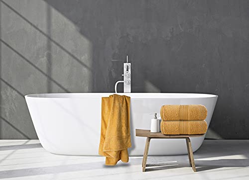 Zuperia 100% Combed Cotton Bath Sheet- 600 Gsm- (35" X 70") 2 Pack Ultra Soft Large Bath Towels, Highly Absorbent Daily Usage Oeko-Tex Certified Ideal For Pool, Home, Gym (Beige) #TOP3