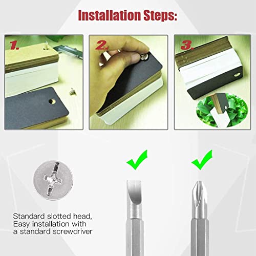 Mromax M4 Binding Screw, M4 X 75Mm Nickel Plated Carbon Steel Cross Head Chicago Screw Binding Post Screw Kit For Diy Leather Decoration And Scrapbook And Photo Albums Bookbinding 10Pcs #TOP4