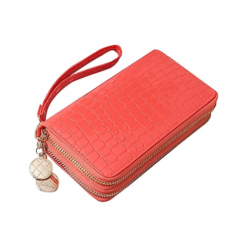 Women Long Patent Leather Wallet Money Organizer Purse for Cash Minimalist Card Holder