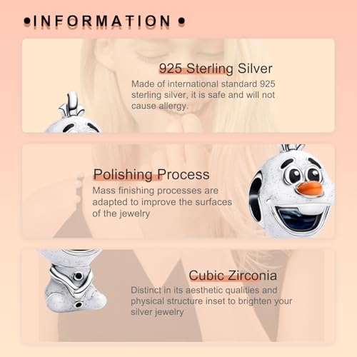 Image of S925 Sterling Silver Cartoon Anime Charms Pendant, Character Figures Dangle for Bracelet Necklace, Gifts for Mom Girlfriend Family, Valentine's Birthday Christmas Anniversary Jewelry