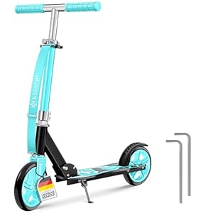 KESSER® City Scooter voor Kinderen, in Hoogte Verstelbare Opvouwbare step, Scooter tot 100 kg, rem op de achterwielen, hoogte tot 190 cm, inclusief draagriem