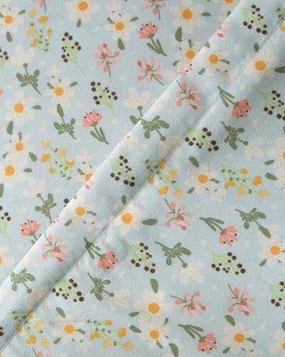 Image of Duvet Cover Cal King Size Set - Extra Soft Floral Duvet Cover 104 x 98 with 2 Pillow Shams - Comfy, Cozy, Breathable Bedding Set - Hotel Luxury with Zipper Closures & Ties - Sage Cottage Floral