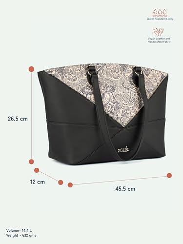 Image of ZOUK Rhea Kapoor Tote Bag - | Elegant Vegan Leather Tote for Women |