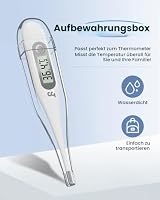 Digitales Fieberthermometer, Rektal, Oral, Achselthermometer Fieber Thermometer für Baby Kinder Erwachsene, Genaue und Schnelle Ablesungen, Wasserdichte Sonde (grasgrün-2 packungen) – Ansicht 3