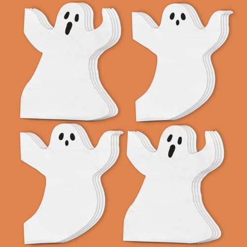 xo, Fetti Ghost Napkins - 3-ply, 50 pcs | Halloween