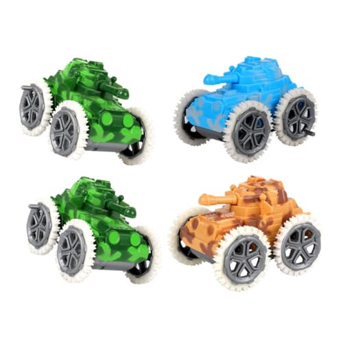 BESPORTBLE 4 Piezas Modelo de Tanque de Plástico Juguete de Carro con Tracción por Juguetes Deslizantes Educativos para Seguro