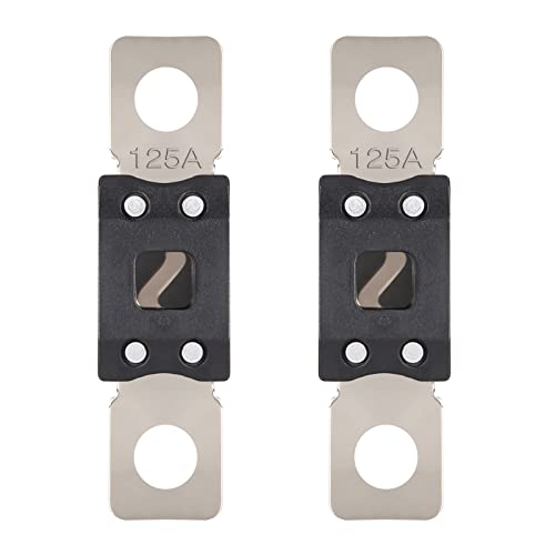 VEXUNGA MEGA Fusibili Auto 125A Mega Fusibili ANM 125 Amp Fusibile ad Alta Corrente per Autobus Roulotte Camion (2 Pezzi)