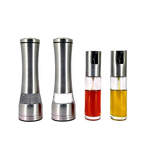 KIT 2 MOEDORES SAL E PIMENTA/ 2 SPRAYS AZEITE E VINAGRE