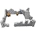 Extruded Gaming Building Ruins Set 4