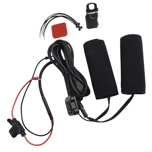 Besshepplo Poignées chauffantes pour moto 12 V avec 3 niveaux de température réglables, kit de chauffage étanche pour guidon avec contrôle intelligent, chauffage rapide en fibre composite pour