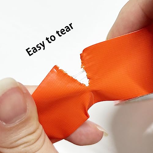 Image of Duct Tape 1 Inch Tape, Tear by Hand & Waterproof,Great for Packaging, Arts & Crafts, Color-Coding, and DIY Projects, 1 Inch x 30Yards, Orange