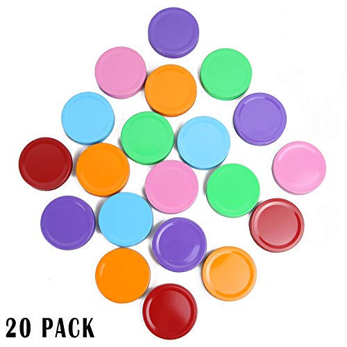 20 Pack Regular Mouth Mason Jar Lids (Assorted)
