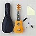 HH-CC 21 Pouces 12 frettes Basswood Ukulele Soprano, 4 Cordes de Guitare, avec Sac Sangle Tuner Cordes (Color : Yellow, Size : 21 inches)