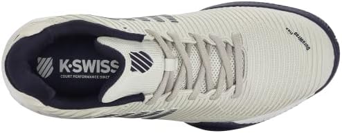 K-Swiss Kid's Hypercourt Express 2 Tennis Shoe, Gray/White/Peacoat, 2.5 M | Image 5