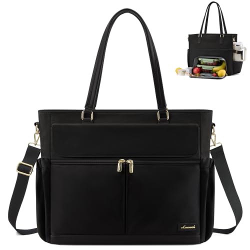 Image of LOVEVOOK Lunch Tote Bag for Women, Work Laptop Bag with Lunch Compartment