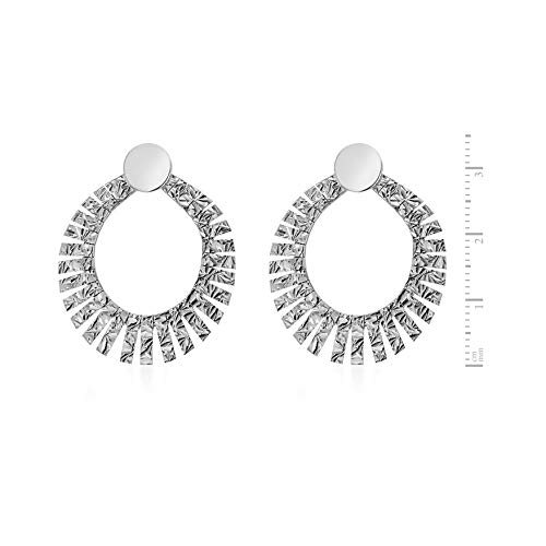 Pendants d'oreille style Cléopâtre en argent rhodié de qualité supérieure