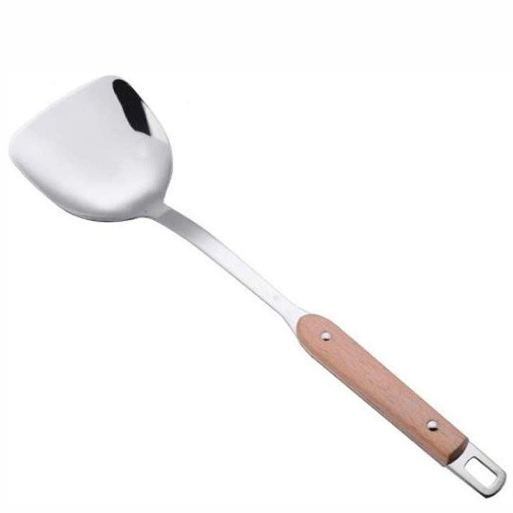 Spatule acier inoxydable pour wok et repas en famille sains et réussis