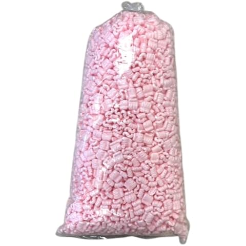 Bubblefast! 1.5 cu. ft. (10 Gallons) Pink Anti-Static Packing Peanuts Popcorn Cover