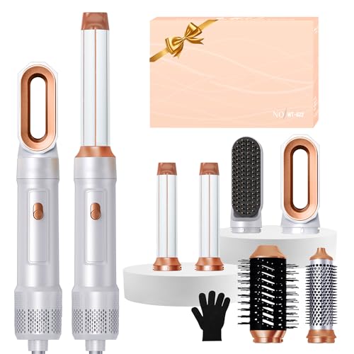 Pro Airstyler Hairstyler 6 in 1 Haartrockner set, Atopskins Haarstyler Ionen Föhnbürste mit 30mm Warmluft-Lockenstab | H...
