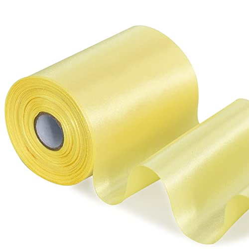 TONIFUL Canary Yellow Wide Satin Ribbon