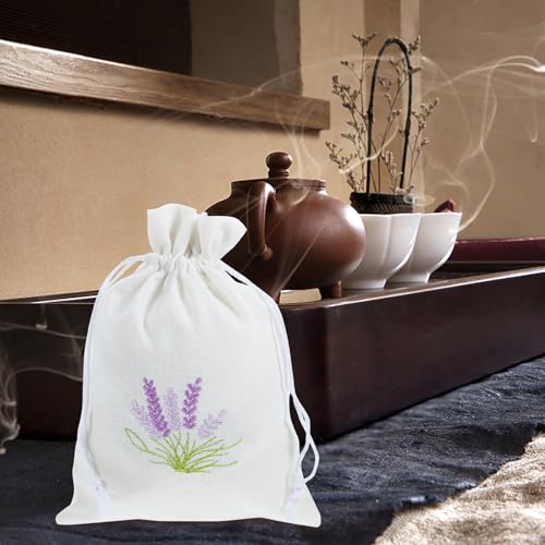 Bolsitas aromáticas de lino con lavanda blancas, 10 piezas miniatura 6