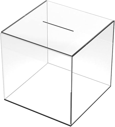 Cumpleaños de acrílico para adultos: alcancía transparente, caja de ahorro de dinero de acrílico para adultos y niños, tarro de cambio de cubo, caja