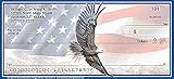 The Bradford Exchange Personal Checks | Top Tear Printed Personal Checks with Patriotic Designs of The American Flag | God Bless America | 1 Box Checks Personal Singles / 120 Checks (4 Scenes)