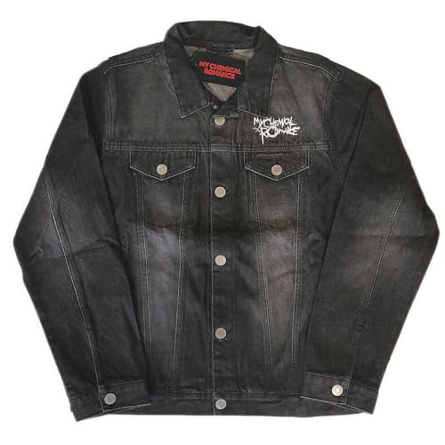 Image of My Chemical Romance Denim Jacket Black Parade Band Logo Official Unisex Black L