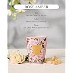 M&SENSE Rose Amber Scented Natural Soy Wax Candle, 14.1oz 60 Hours Long Lasting Slow Burning Candles for Home Decor, Aromatherapy Candle for Stress Relief - Image 2