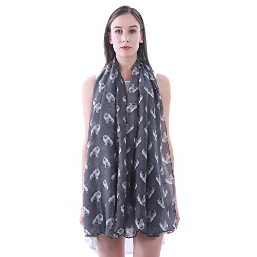 Pomeranian Dog Print Women's Scarf Shawl Wrap Lightweight3