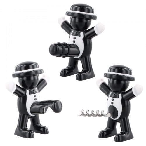 L'esclusivo Set da 3 Pezzi Apribottiglie di Vino Cavatappi, Nuova Moda per Gli Amanti del Vino, Divertente ed Unico Cavatappi per Birra, Il Regalo Perfetto per Lui