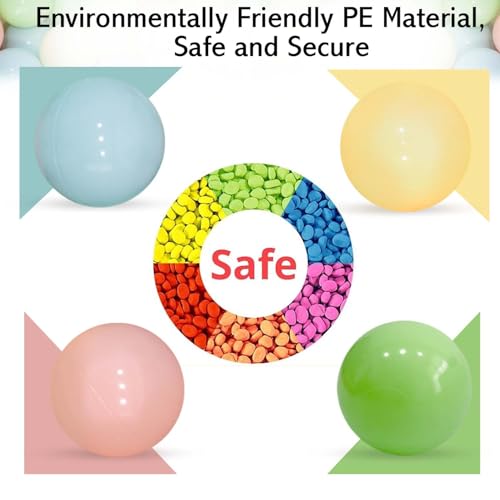 Image of Amazon Brand - Jam & Honey | 150 Multicolour Plastic Balls for Kids (6cm)| Fun Balls | Exercise & Fitness Non-Toxic, Soft and Safe | for Kids 12 Months + | Multicolor