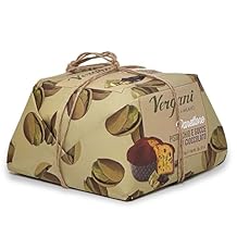 Vergani Pistachio and Chocolate Panettone, Pack of 1 -Traditional Italian Holiday Cake with Creamy Filling, Premium Gift-Boxed Dessert, 750g 1.65 lb x1