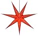Produktbild GURU SHOP Faltbarer Advents Leucht Papierstern, Weihnachtsstern 80 cm - Raja Rot, Star Fensterdeko