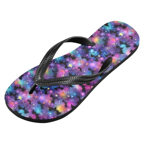 Flip Flop Sandals Neon Bats Print for Women Men Beach Outdoor XS2